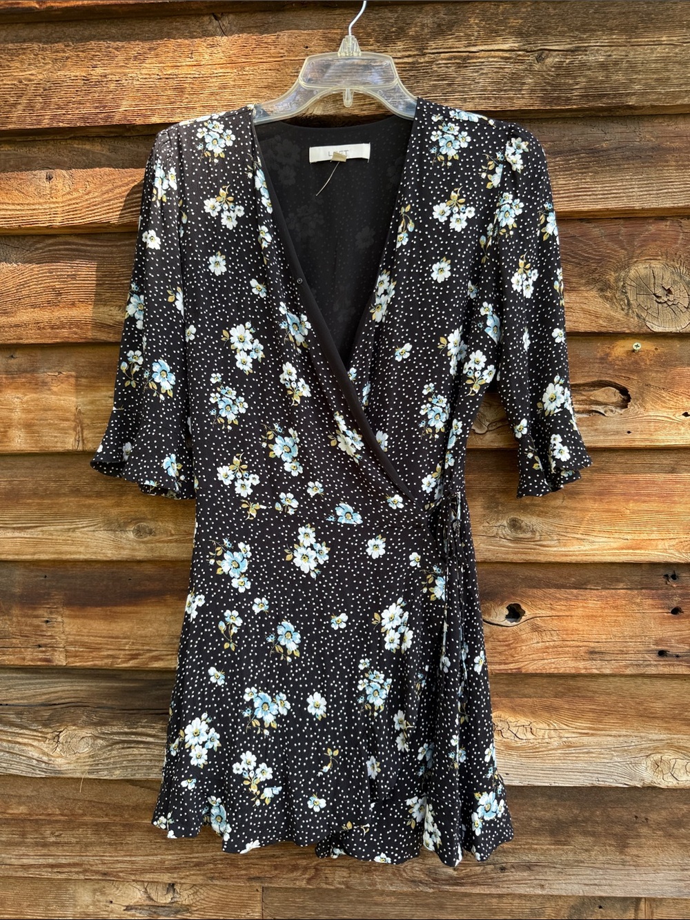 Loft nwot floral faux wrap jumpsuit